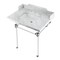Kingston Brass 30 Carrara Marble Console Sink with Acrylic Legs, Marble WhitePolished Chrome LMS30MASQ1 - alternate 1